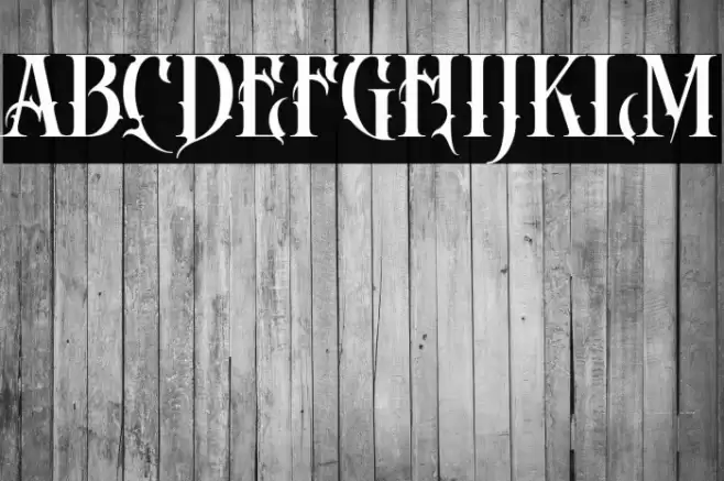 DEATH CROW Regular Font examples