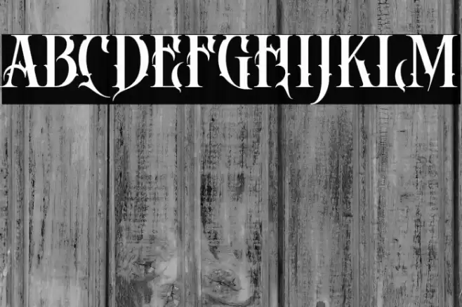 DEATH CROW Regular Font examples