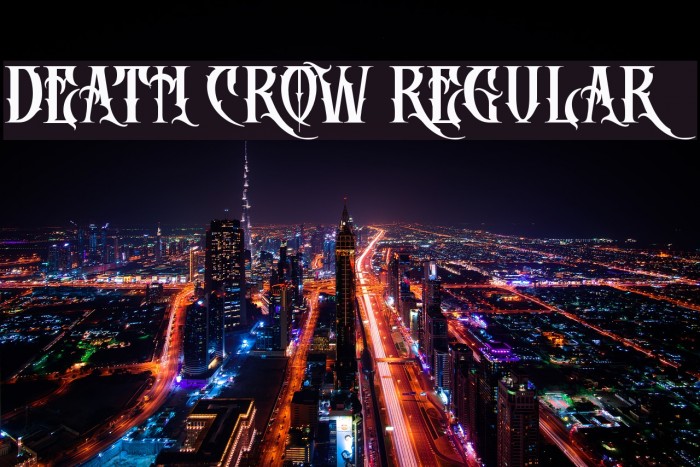 DEATH CROW Regular Font examples
