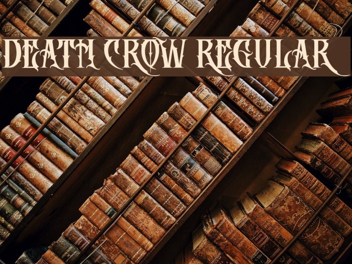 DEATH CROW Regular Font examples