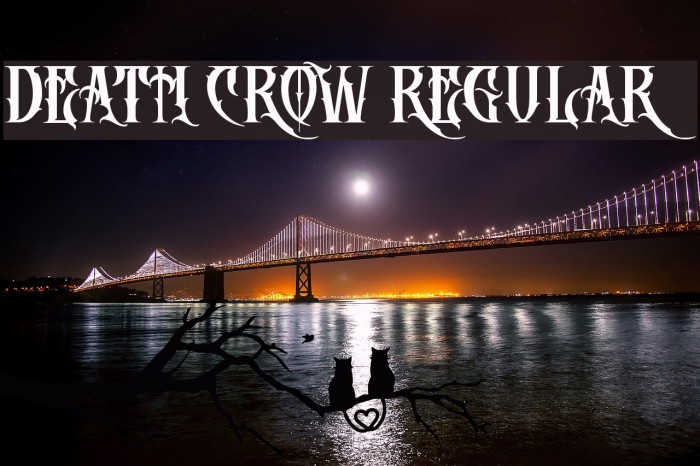 DEATH CROW Regular Font examples