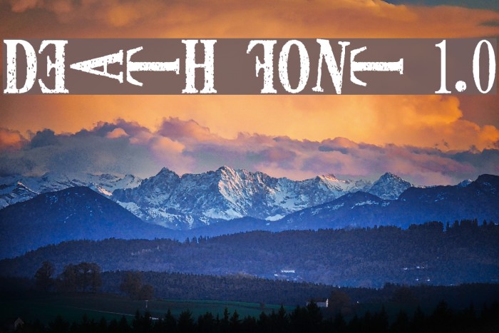 DEATH FONT ver1.0 Schriftart examples