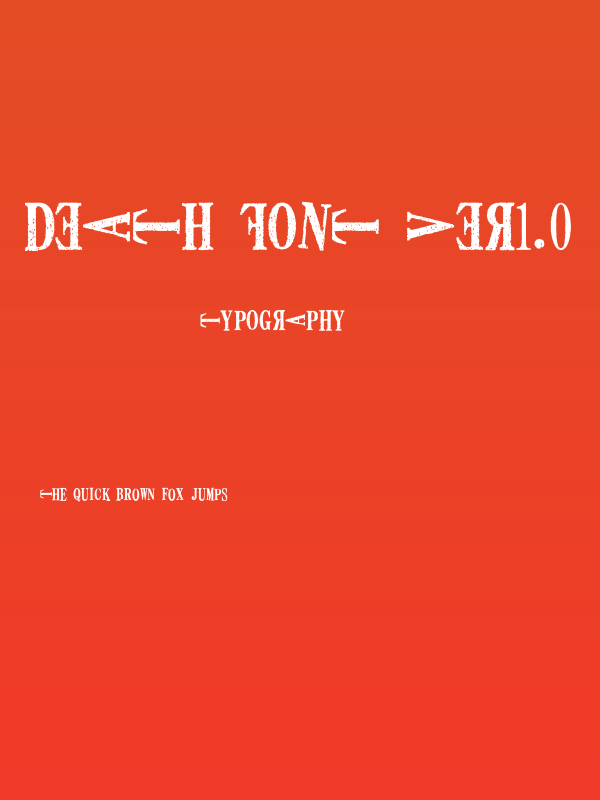 DEATH FONT ver1.0 Poster