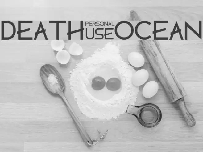 DEATH OCEAN Font examples