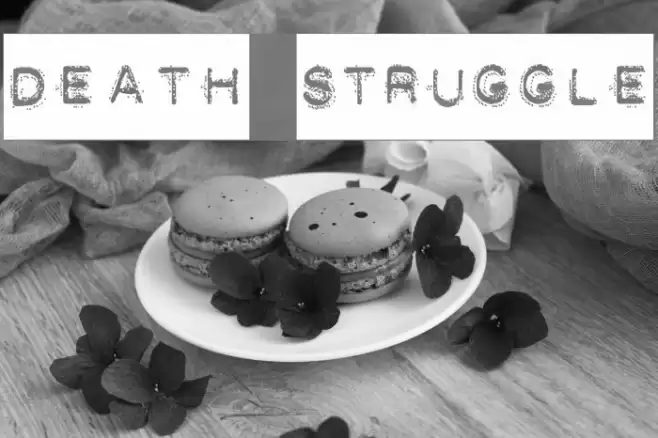 DEATH STRUGGLE Font examples