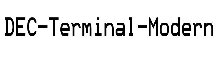 DEC-Terminal-Modern  नि: शुल्क फ़ॉन्ट्स डाउनलोड