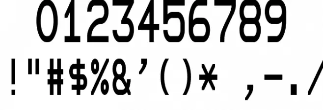 DEC-Terminal-Modern Font OTHER CHARS