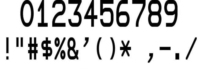 DEC-Terminal-Modern Font OTHER CHARS