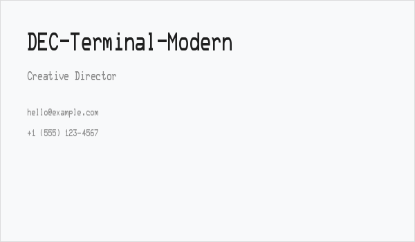 DEC-Terminal-Modern Business Card