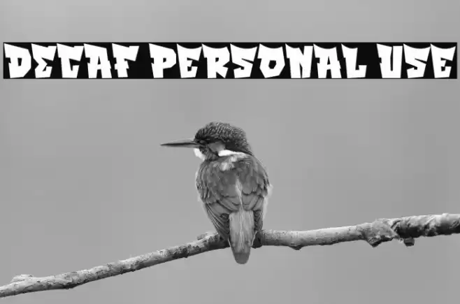 DECAF Personal Use Font examples