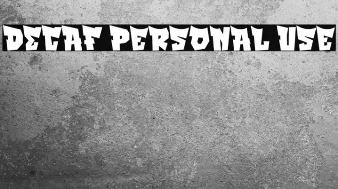 DECAF Personal Use Font examples