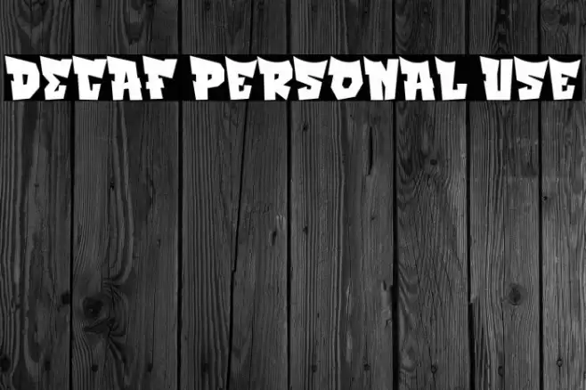 DECAF Personal Use Font examples