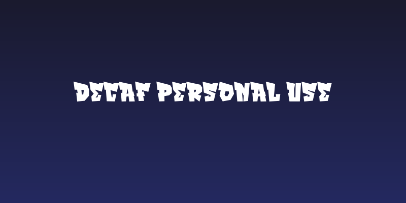 DECAF Personal Use Social Header