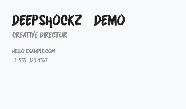 DEEPSHOCKZ   DEMO Business Card