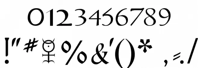 DEEnoch Font OTHER CHARS