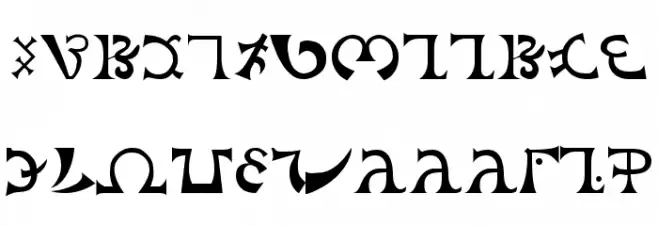 DEEnoch Шрифта ВЕРХНИЙ