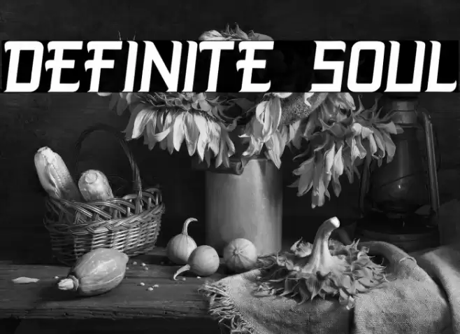 DEFINITE SOUL Font examples