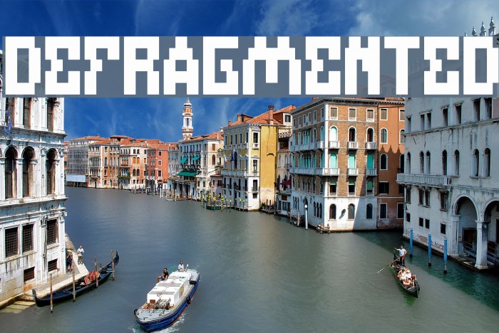 DEFRAGMENTED Font examples