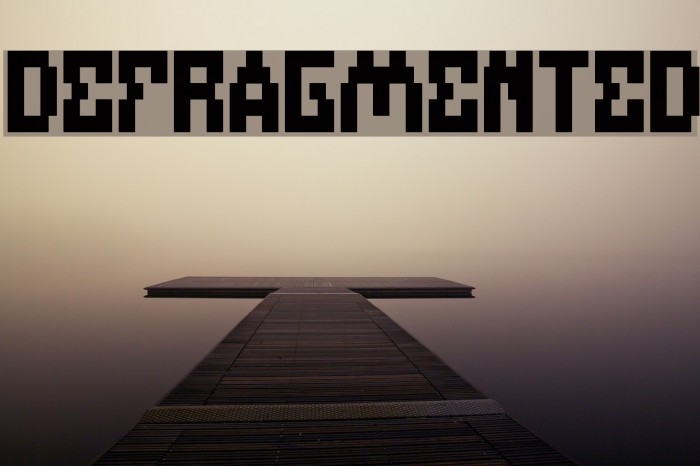 DEFRAGMENTED Font examples