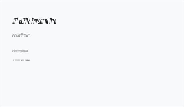 DELACRUZ Personal Use Business Card