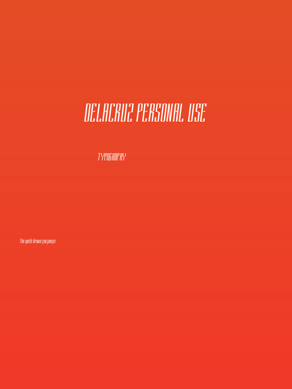 DELACRUZ Personal Use Poster