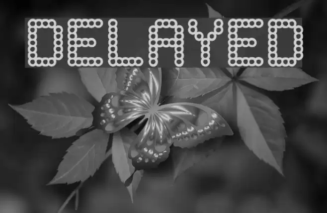 DELAYED Font examples