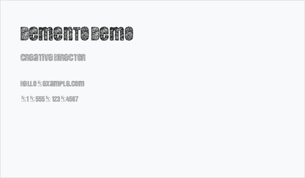 DEMENTO DEMO Business Card