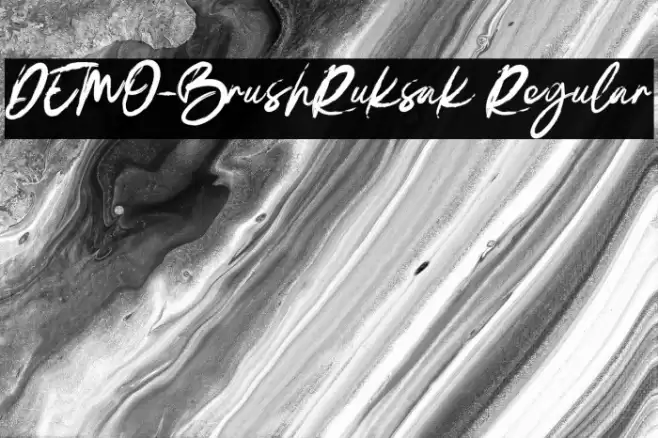 DEMO-BrushRuksak Regular Font examples