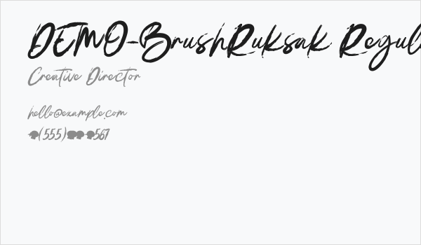 DEMO-BrushRuksak Regular Business Card