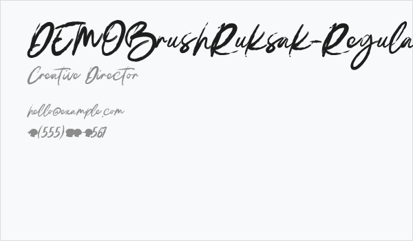 DEMOBrushRuksak-Regular Business Card