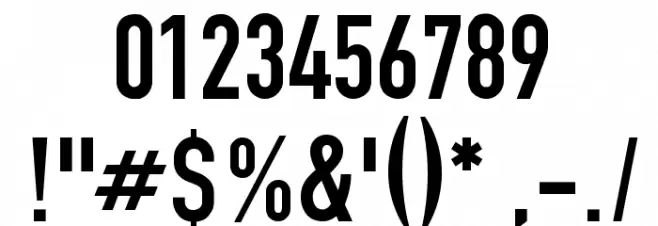 DENIAL Font OTHER CHARS