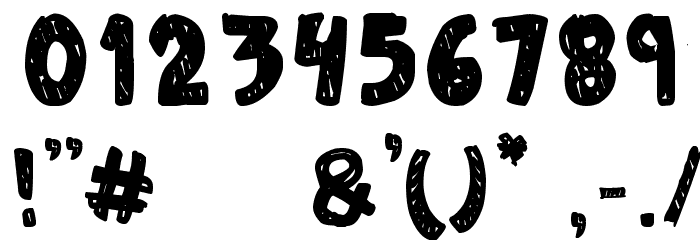 DENNE | Sketchy Font OTHER CHARS
