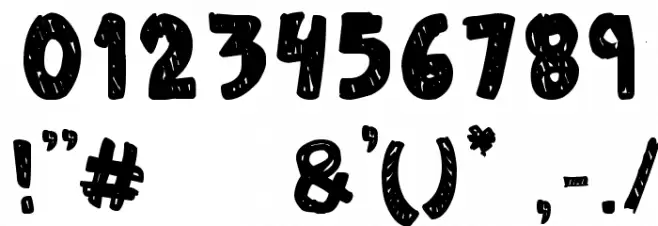 DENNE | Sketchy Font OTHER CHARS