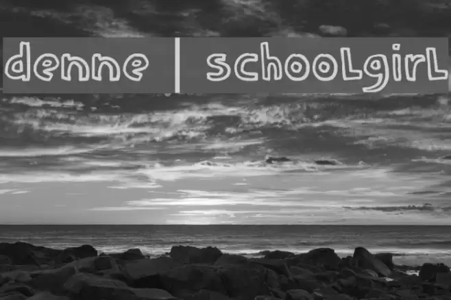 DENNE | schooLgirL Font examples