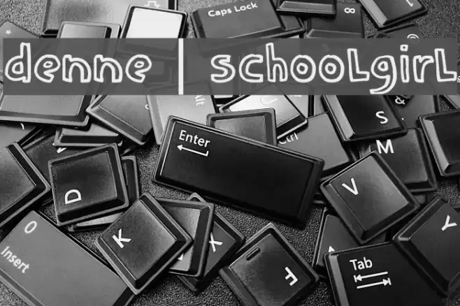 DENNE | schooLgirL Font examples
