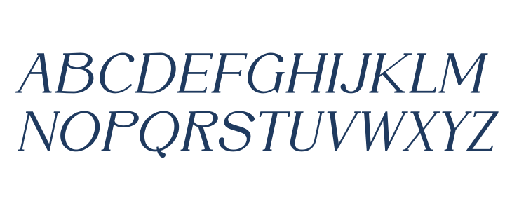 DENOVA Bold Italic Uppercase