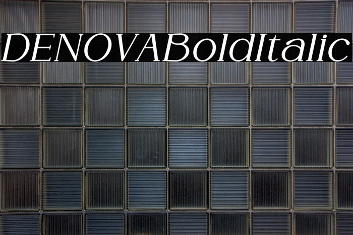 DENOVA Bold Italic Example 1
