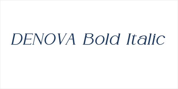 DENOVA Bold Italic Logo