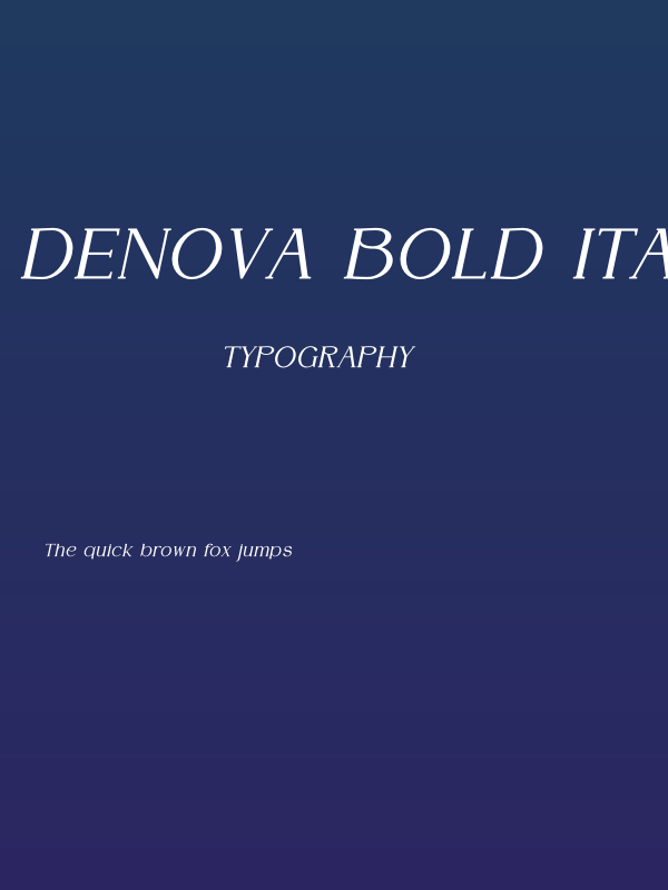 DENOVA Bold Italic Poster