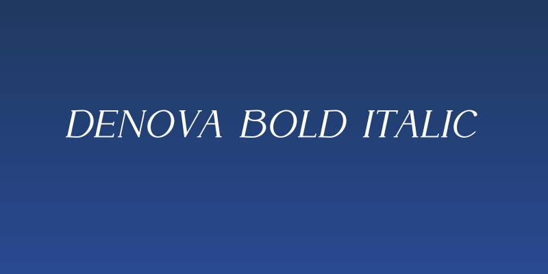 DENOVA Bold Italic Social Header