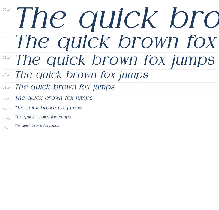 DENOVA Bold Italic Waterfall