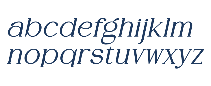 DENOVA Bold Italic Lowercase