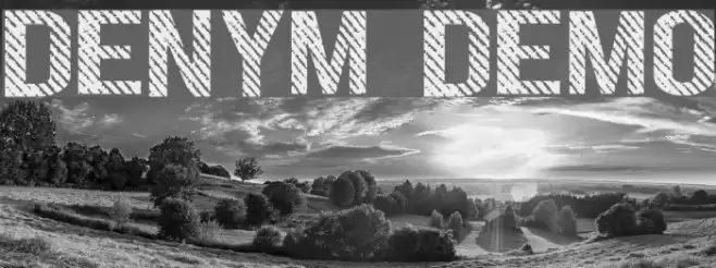 DENYM demo Font examples
