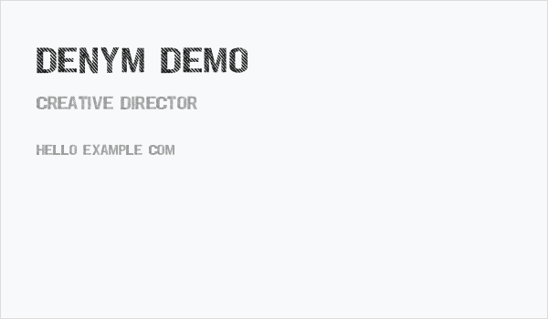 DENYM demo Business Card