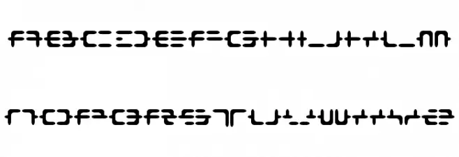 DEOXY Schriftart Kleinbuchstaben