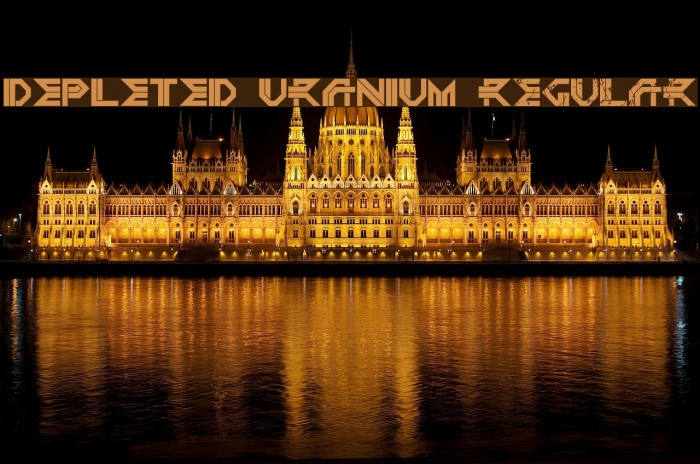 DEPLETED URANIUM Regular Font examples