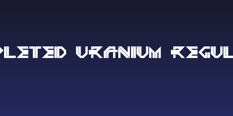 DEPLETED URANIUM Regular Social Header