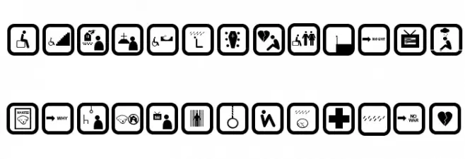DEPRESSIVE ICONRegular Schriftart Groß