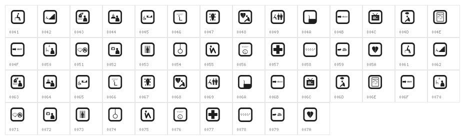 DEPRESSIVE ICONRegular Character Map