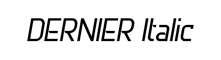 DERNIER Italic Font